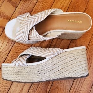 Express Espadrille Platform Sandals Sz. 8